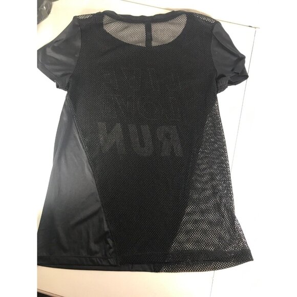 Live Love Dream Athletic Juniors Top Short Sleeve Mesh Back Shirt Black Small - Picture 5 of 6